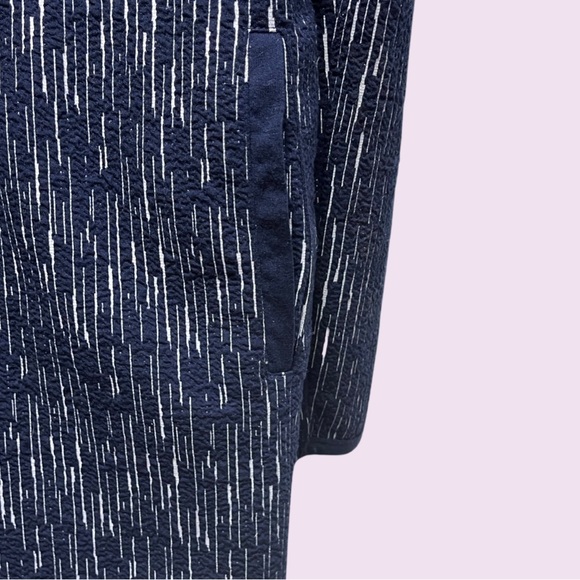 Navy Longline Jacquard Coat by Long Tall Sally - Picture 5 of 10